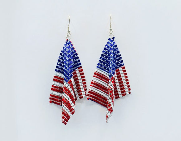 AMERICAN FLAG EARRINGS ( 2712 )