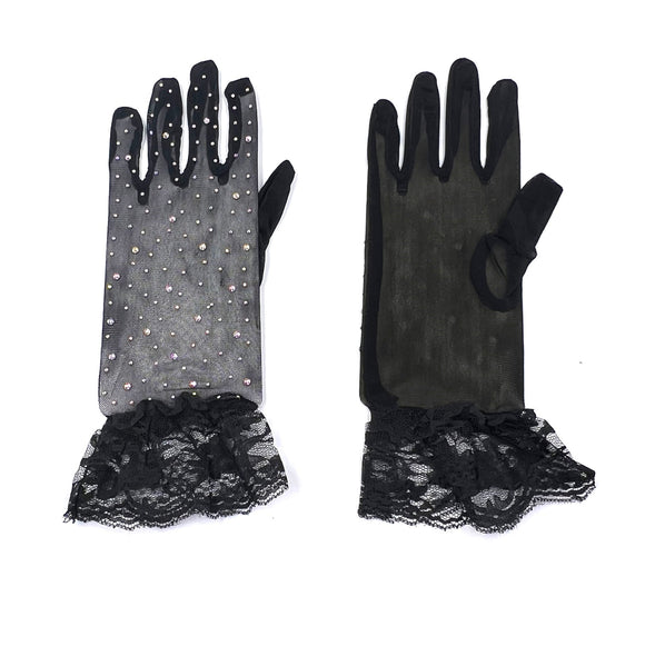 BLACK GLOVES AB STONES ( 0014 BK )