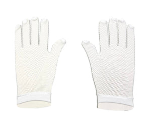 WHITE FISHNET GLOVES ( 0016 WH )