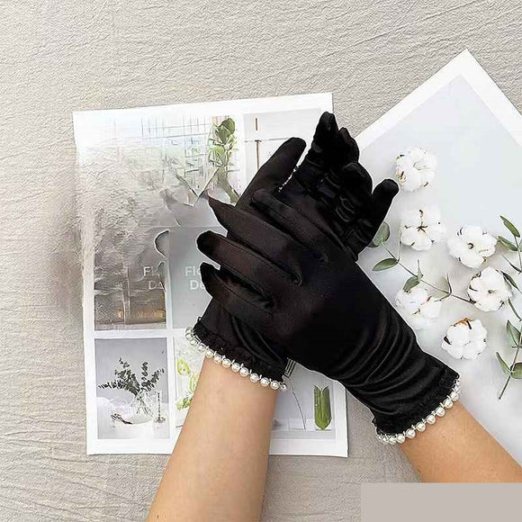FASHION WEDDING GLOVE ( 1296 BK )