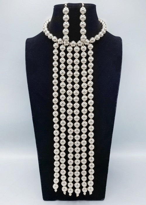 BUBBLE BALL WATERFALL BIB NECKLACE ( 3230 RH )