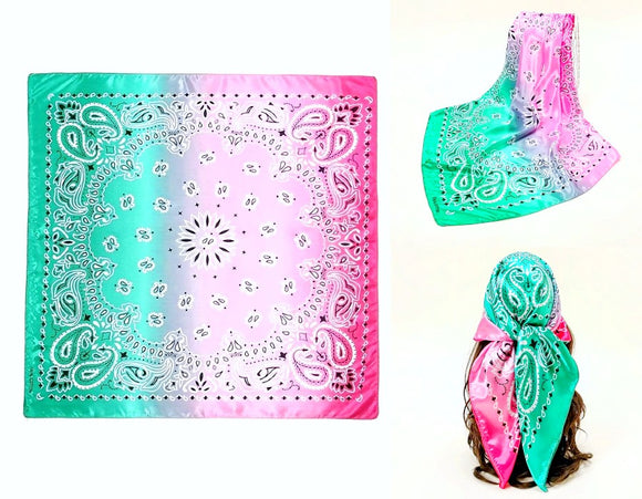 PINK GREEN BANDANA ( 1522 PK )