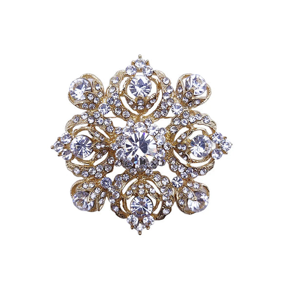 Gold Clear Brooch ( 06491 G )