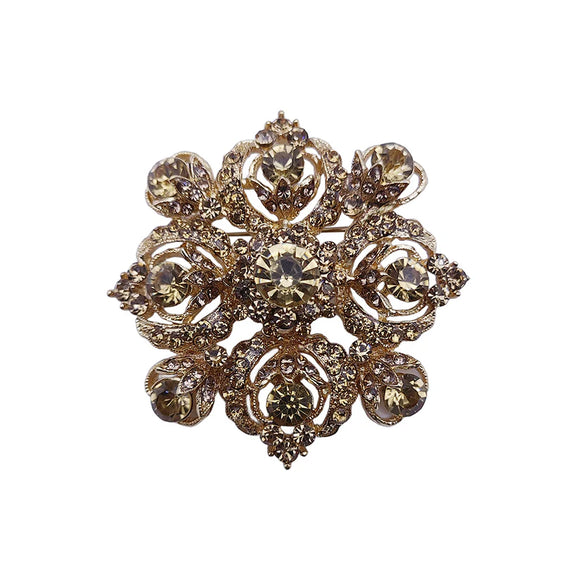 Gold Topaz Brooch ( 06491 GTOP )