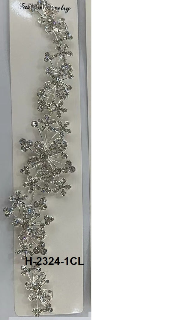 HEAD PIECE CLEAR STONES BUTTERFLY ( 2324 1CL )