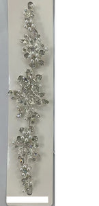 SILVER HAIR HEAD PIECE FLOWER ( 2344 1CL )