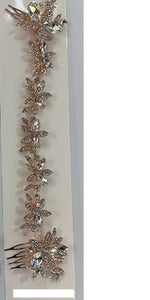 ROSE GOLD BUTTERFLY HEAD PIECE HAIR COMB ( 2350 13CL )