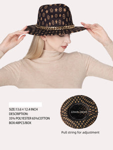 BLACK CHAIN FEDORA ( 3164 BLACK )