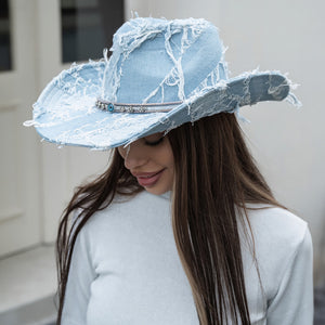 BLUE DENIM COWBOY HAT ( 3444 BLUE )