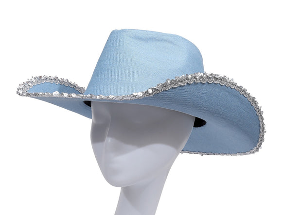 LIGHT DENIM COWBOY HAT ( 780001 LTDN )