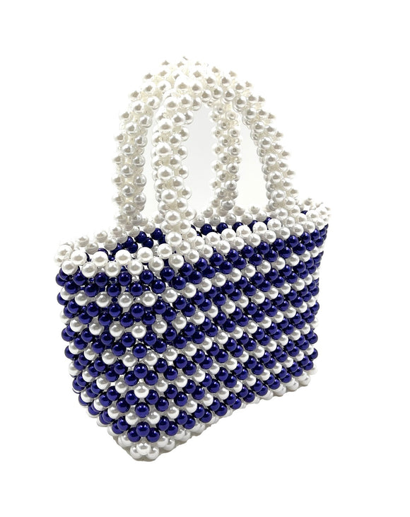 BLUE WHITE PEARL BAG ( 0094 WHRB )