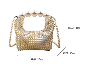 BAG WITH PEARL HANDLE ( 0134 CR )