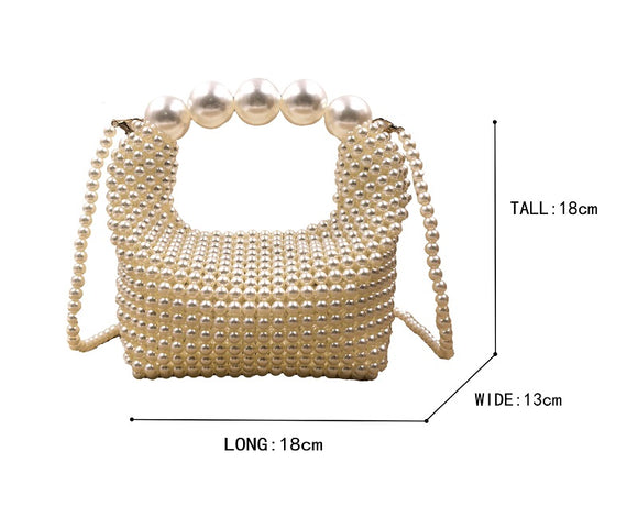 BAG WITH PEARL HANDLE ( 0134 CR )