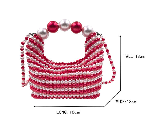 BAG WITH PEARL HANDLE ( 0134 WHRD )