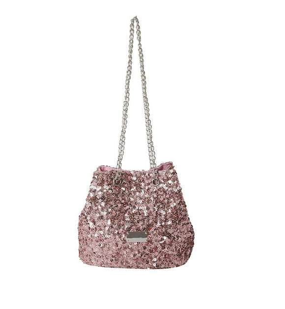 PINK SEQUIN PURSE ( 0149 PKPK )