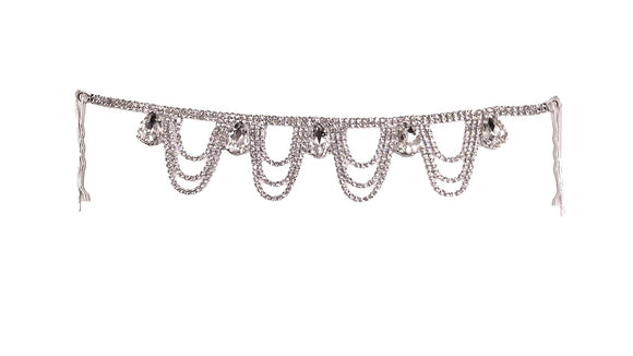 HAIR CHAIN SILVER STONES ( 0247 1C )