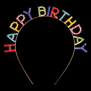 MULTICOLOR HAPPY BIRTHDAY HAIRBAND ( 2505 GMU )