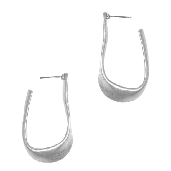 Worn Silver Earrings ( 3303 WS )