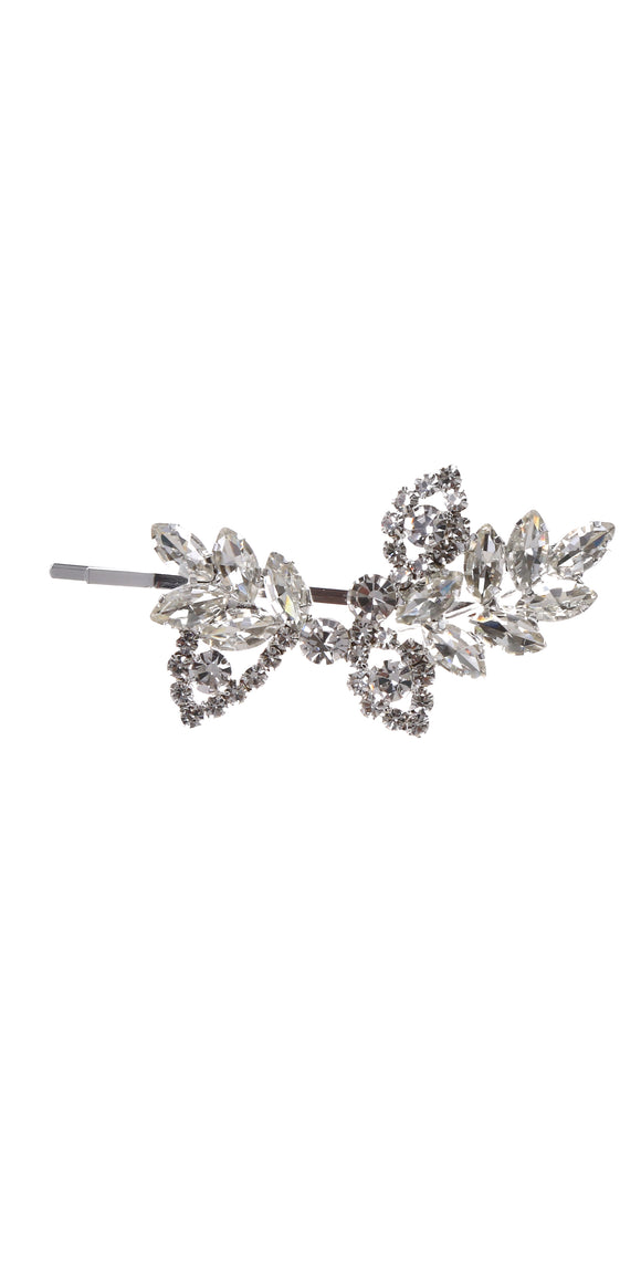 Silver Hair Clip CZ Stones ( 41391 CLSV )
