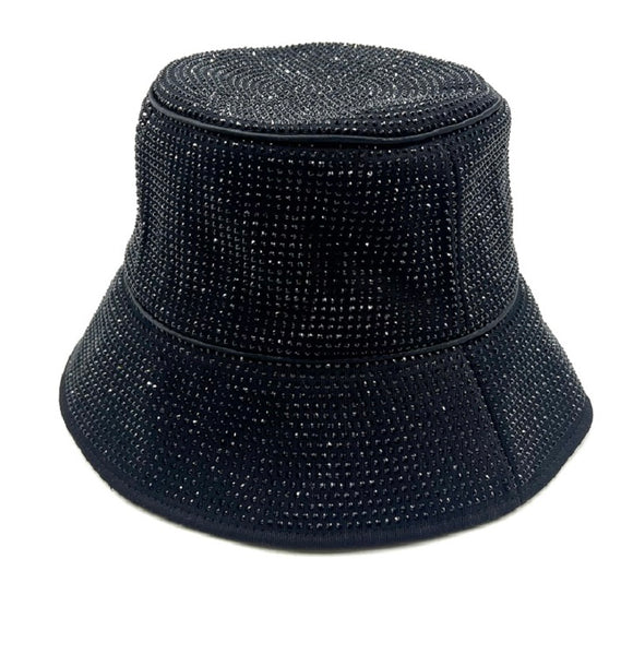 BLACK BUCKET HAT BLACK STONES ( 0448 BKBK )