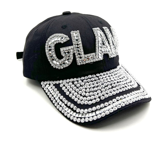 Black Glam Hat Silver Stones ( 0515 CL )