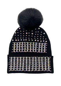 BLACK BEANIE AB STONES ( 0664 BKX )