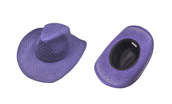 PURPLE COWBOY HAT STONES ( 0810 PU )