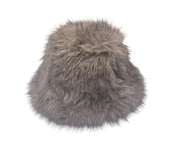 DARK BROWN FAUX FUR HAT ( 0984 DBR )
