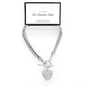 STAINLESS STEEL BRACELET HEART ( 1221 RH )