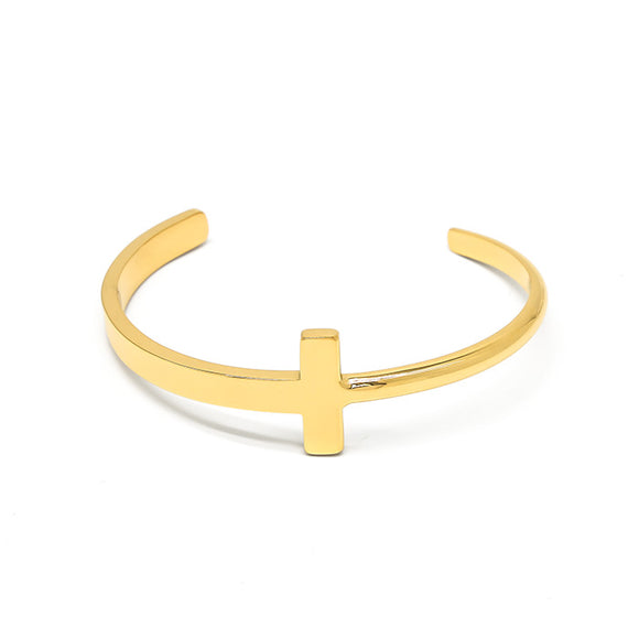 316 STAINLESS STEEL CUFF BANGLE ( 1352 GD )