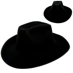 BLACK FELT COWBOY HAT ( 2904 BK )