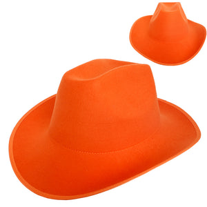 ORANGE FELT COWBOY HAT ( 2904 OR )