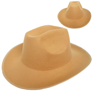 TAN FELT COWBOY HAT ( 2904 TN )