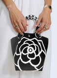 FASHION WOVEN HAND BAG (IBG 1018BK)