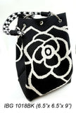FASHION WOVEN HAND BAG (IBG 1018BK)