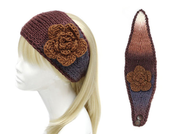 BROWN KNIT HEADBAND ( 0130 B )