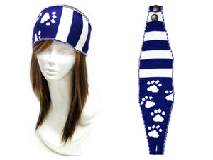 BLUE WHITE KNIT HEADBAND ( 0337 MW )