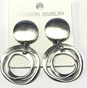 SILVER CLIP ON EARRINGS ( 22404 S )