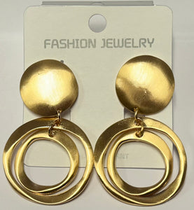 GOLD CLIP ON EARRINGS ( 22404 G )