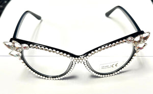 Clear Swarovski Stones Fashion Glasses UV 400 ( 800 CL )