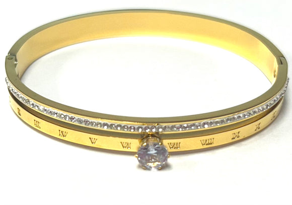 GOLD BANGLE STAINLESS STEEL ( 060 2 )