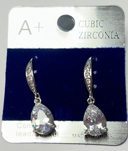 DANGLING CUBIC ZIRCONIA STONE EARRINGS ( 361 )