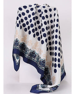 WHITE BLUE DOT SCARF ( S038 )