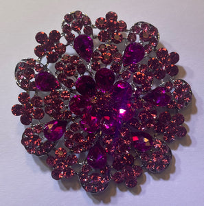 SILVER FUCHSIA FLOWER BROOCH ( 06417 SFU )