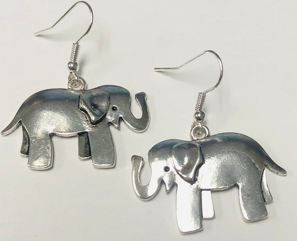 Silver Elephant Earrings ( 5552 ATSV )