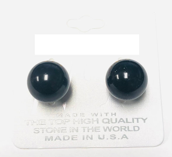 16mm Black Pearl Earrings ( 16BK )