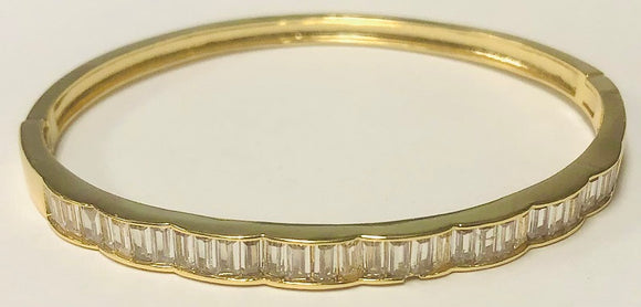 Gold Bangle Clear Stones ( 6032 G )