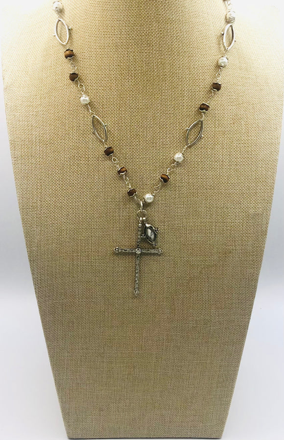 Silver Cross Necklace ( 4941 2AS )