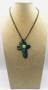 Patina Cross Necklace ( 36054 3P )