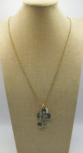 GOLD SILVER CROSS NECKLACE ( 38200 )
